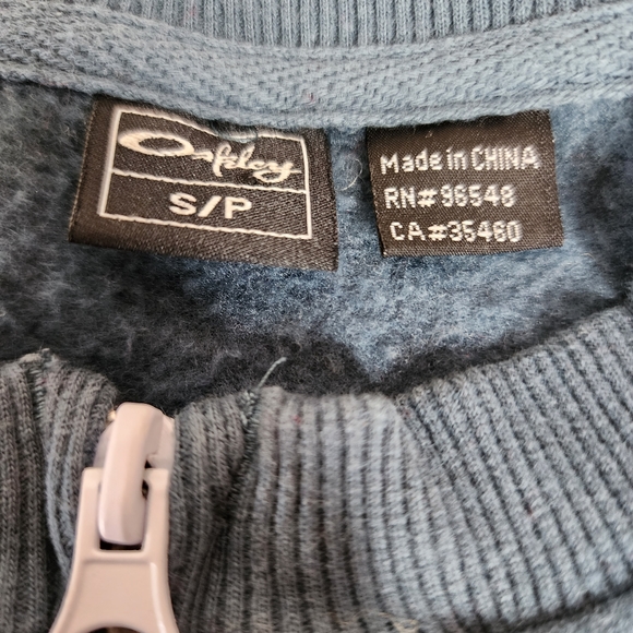 Oakley Sweatshirt Jacket Blue Zip-Up Long Sleeve Women's Size Small - Picture 4 of 8